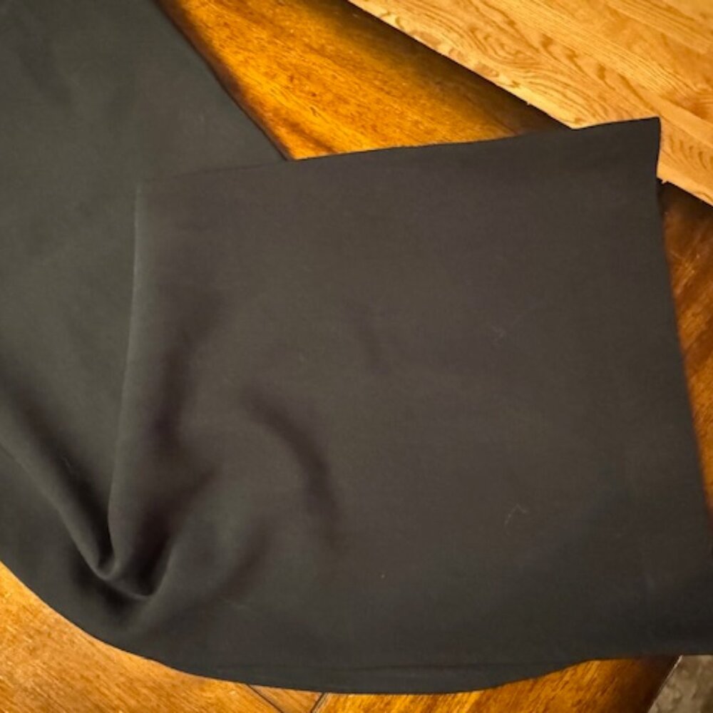 Open Edit Black Wide Leg Pants with Elastic Draw String - Picture 2 of 2